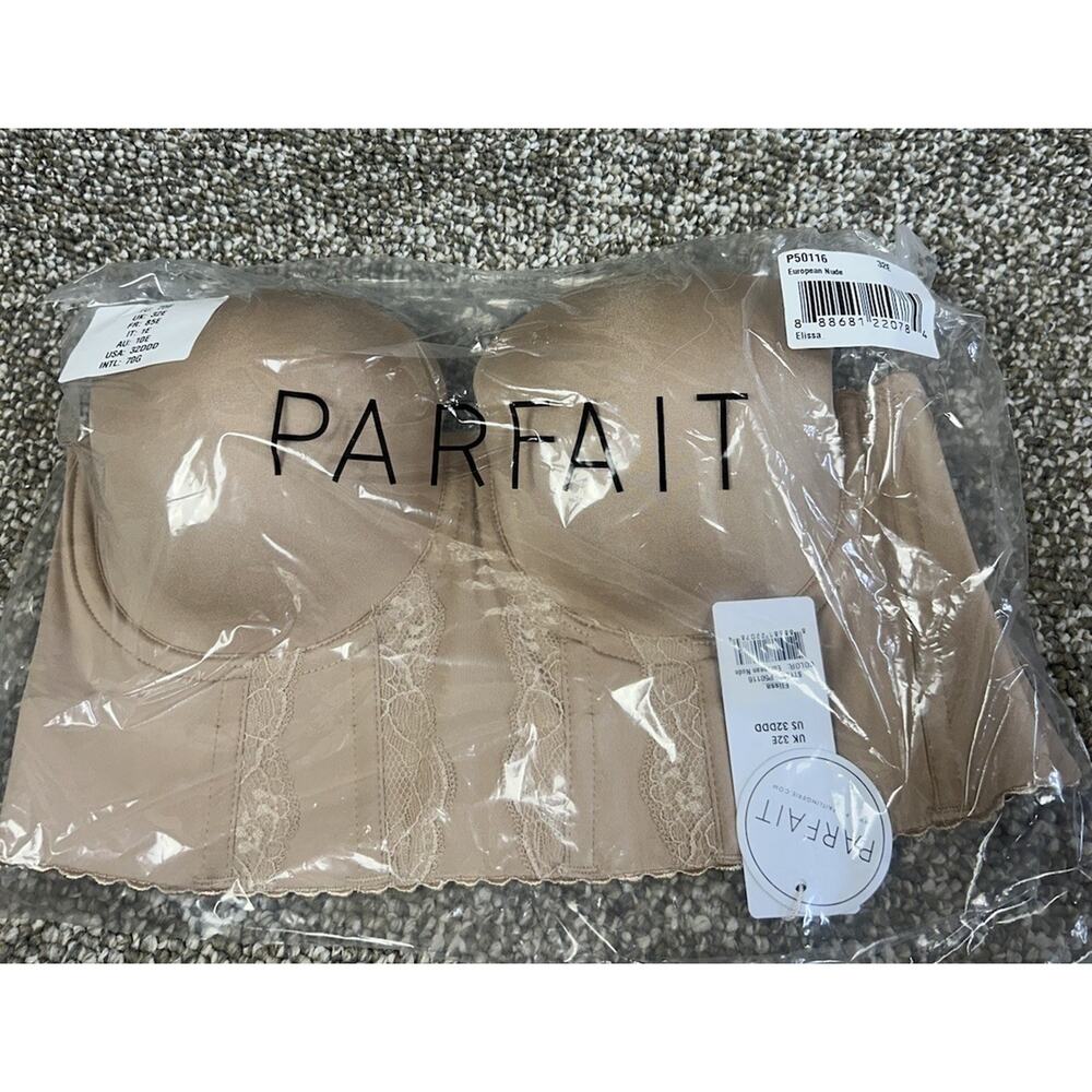 Parfait 32DDD Elissa European Nude Bustier Longline Bra Full Figure Strapless